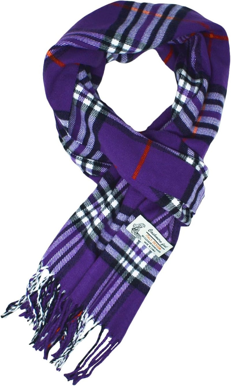 Glory Max Unisex Classic Tartan Plaid Winter Scarf Soft Cashmere Feel 72"x12" - Image 1